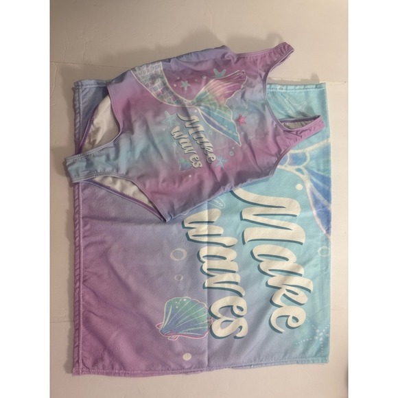 B Magical by Blisstrend Other - B Magical Girls Mermaid Swimsuit and Beach Towel Set‎ UPF 50 Size 10